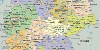 Saksa kartta - Kartat-Saksa (Länsi-Eurooppa - Eurooppa)
